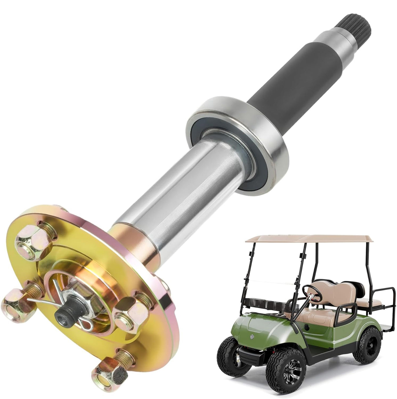 Golf Cart Rear Axle Shaft Assembly Driver Passenger Side Rear Axle for Yama