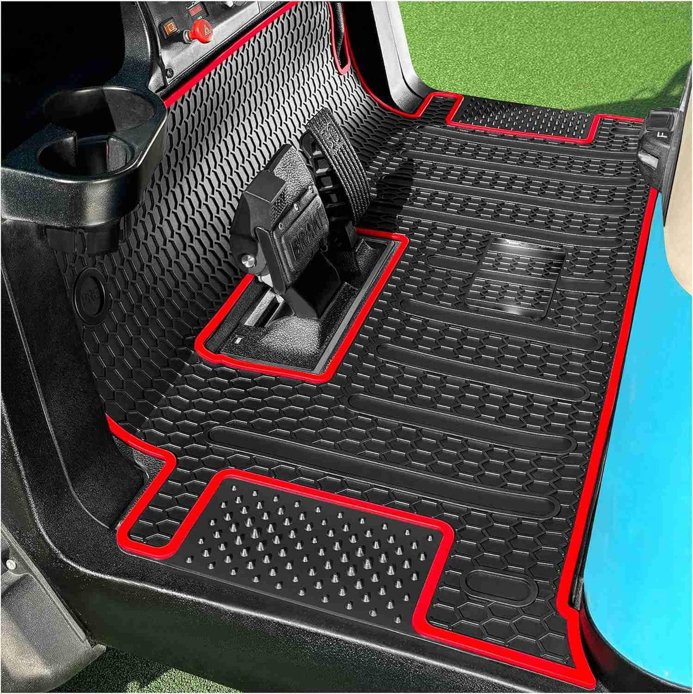 Golf Cart Floor Mat for EZGO TXT 1994-UP, Full Coverage Floor Liner Mat wit